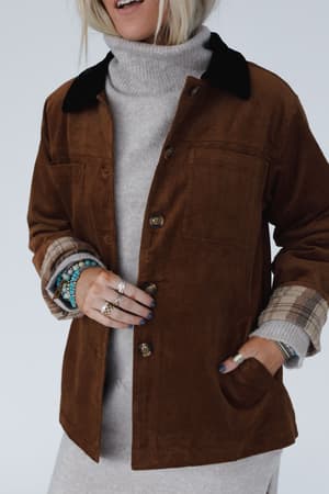 leni-plaid-corduroy-coat-camel/Camel