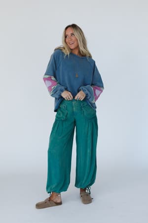 east-bay-loose-fit-cargo-jeans-green/Green