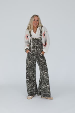 milly-distressed-hem-wide-leg-overall-animal-multi/Brown Leopard