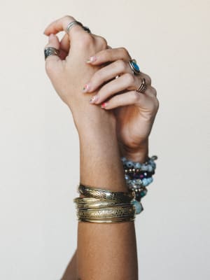 Flower Festival Bangle Set - Gold OS / Gold
