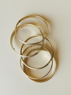 Flower Festival Bangle Set - Gold OS / Gold