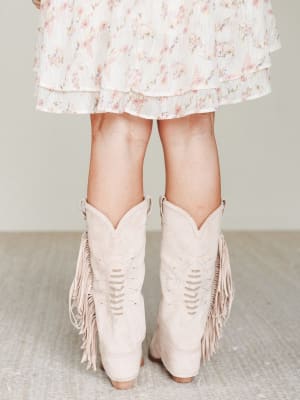 Bami Fringe Boot - Beige 8 / Beige