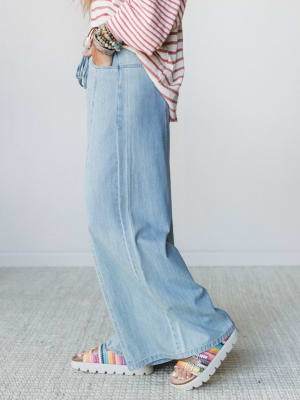 Surf's Up Wide Leg Jeans - Denim S / Denim