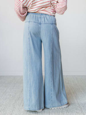 Surf's Up Wide Leg Jeans - Denim S / Denim