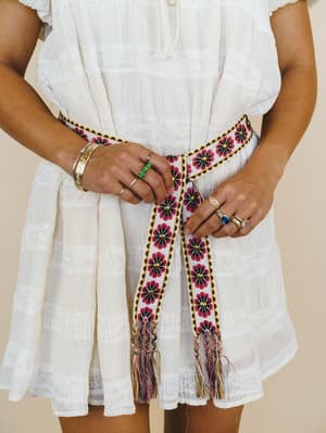 Moon Flower Belt - Pink OS / Pink