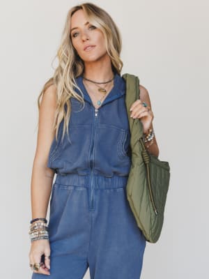 Ryder Hooded Jumpsuit - Denim L / Denim