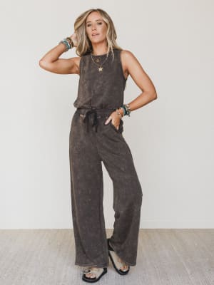 June Moon Jumpsuit - Ash Black L / Ash Black