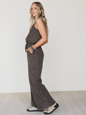 June Moon Jumpsuit - Ash Black L / Ash Black