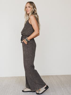 June Moon Jumpsuit - Ash Black L / Ash Black