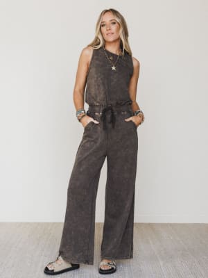 June Moon Jumpsuit - Ash Black L / Ash Black
