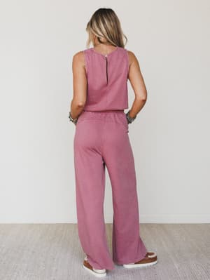 June Moon Jumpsuit - Raspberry L / Raspberry