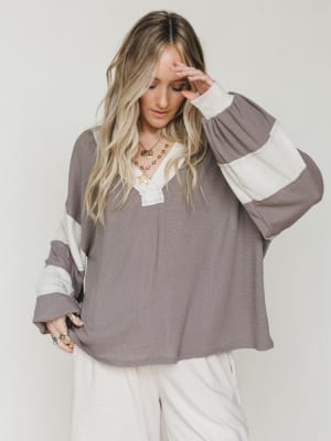 The Nest Elena Long Sleeve Top: undefined