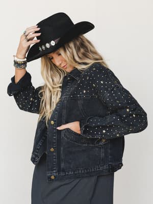written-in-the-stars-denim-jacket-black/Black