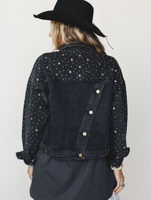 written-in-the-stars-denim-jacket-black/Black