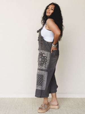 high-hopes-bandana-print-overalls-black/Black Bandana