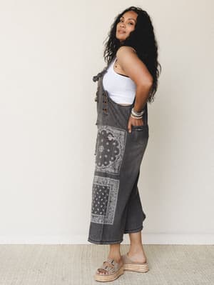high-hopes-bandana-print-overalls-black/Black Bandana