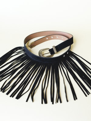 fringe-forever-belt-black/Black