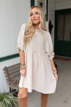 quinn-puff-sleeve-dress-natural/Natural