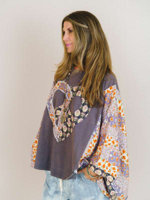 Floral Love Poncho - Slate M/L / Slate