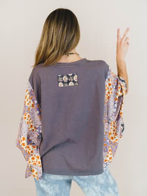 Floral Love Poncho - Slate M/L / Slate