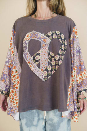 Floral Love Poncho - Slate M/L / Slate