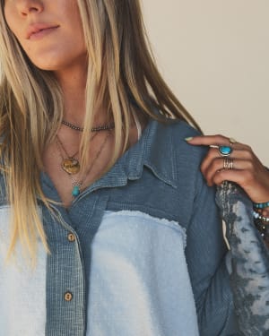 Flutter Fly Bell Sleeve Top - Blue XL / Blue