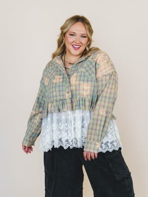 Vintage Rose Cascade Top - Natural Mauve Multi XL / Natural Mauve Multi