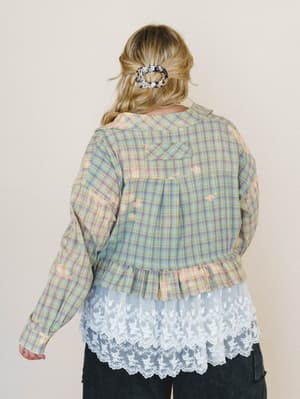 Vintage Rose Cascade Top - Natural Mauve Multi XL / Natural Mauve Multi