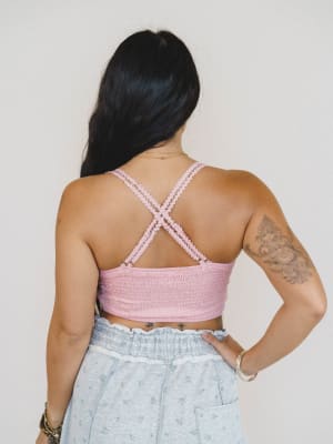 Picking Flowers Bralette - Pink L / Pink