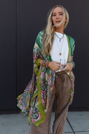 tabitha-floral-kimono-green/Green