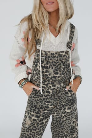 milly-distressed-hem-wide-leg-overall-animal-multi/Brown Leopard