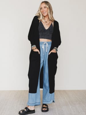 Harper Duster Dress - Black M/L / Black