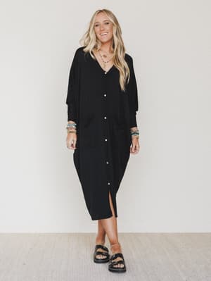Harper Duster Dress - Black M/L / Black