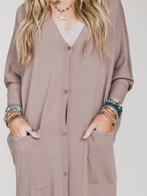 Harper Duster Dress - Mushroom M/L / Mushroom