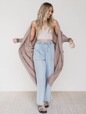 Harper Duster Dress - Mushroom M/L / Mushroom