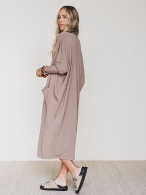 Harper Duster Dress - Mushroom M/L / Mushroom