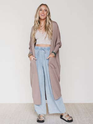 Harper Duster Dress - Mushroom M/L / Mushroom