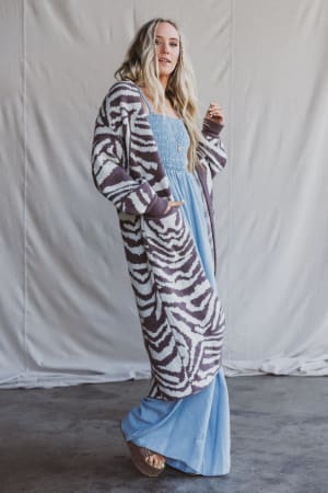 Nalani Animal Print Cardigan: undefined