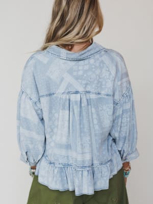 Time to Arrive Top - Light Denim L / Light Denim