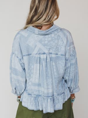 Time to Arrive Top - Light Denim L / Light Denim