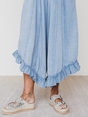 Wild Sun Jumpsuit - Dusty Blue L / Dusty Blue