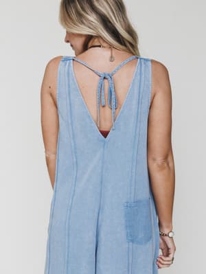 Wild Sun Jumpsuit - Dusty Blue L / Dusty Blue
