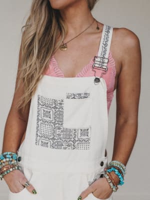 The Nest Easy Sunday Overalls - Ecru L / Ecru