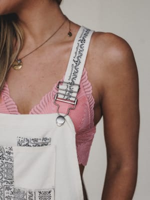 The Nest Easy Sunday Overalls - Ecru L / Ecru