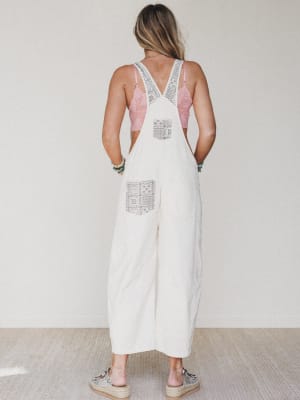 The Nest Easy Sunday Overalls - Ecru L / Ecru