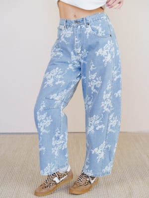 Opal Meadow Barrel Jeans: undefined