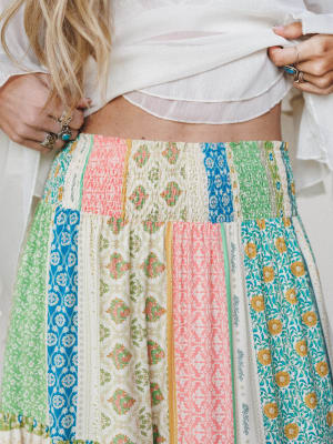 Spring Blooms Skirt - Green Mix S / Green Mix