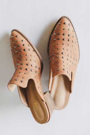 Leonie Studded Slides: undefined