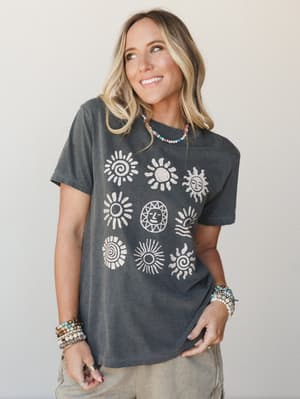 The Nest Boho Suns Graphic Tee: undefined