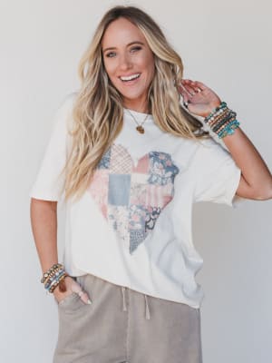 The Nest Patches Of Love Graphic Tee: undefined